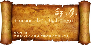 Szerencsés Gyöngyi névjegykártya